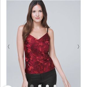 WHBM Embroidered Sequin Camisole Tank